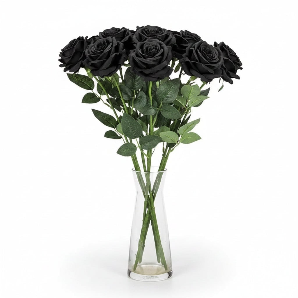Halloween Bulk Artificial Roses with Realistic Layered Petals for Spooky - Image 2