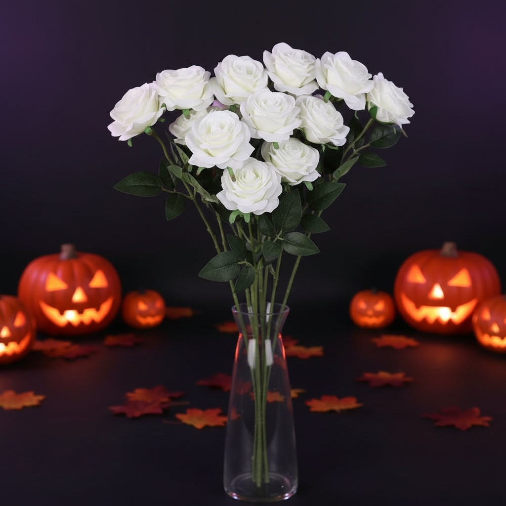 Halloween Bulk Artificial Roses with Realistic Layered Petals for Spooky - Image 4