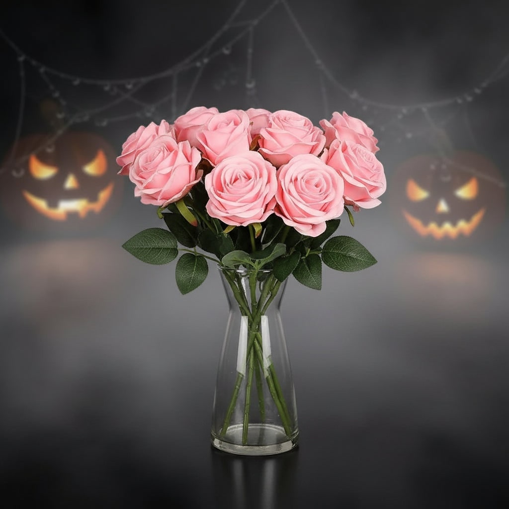 Halloween Bulk Artificial Roses with Realistic Layered Petals for Spooky - Image 8