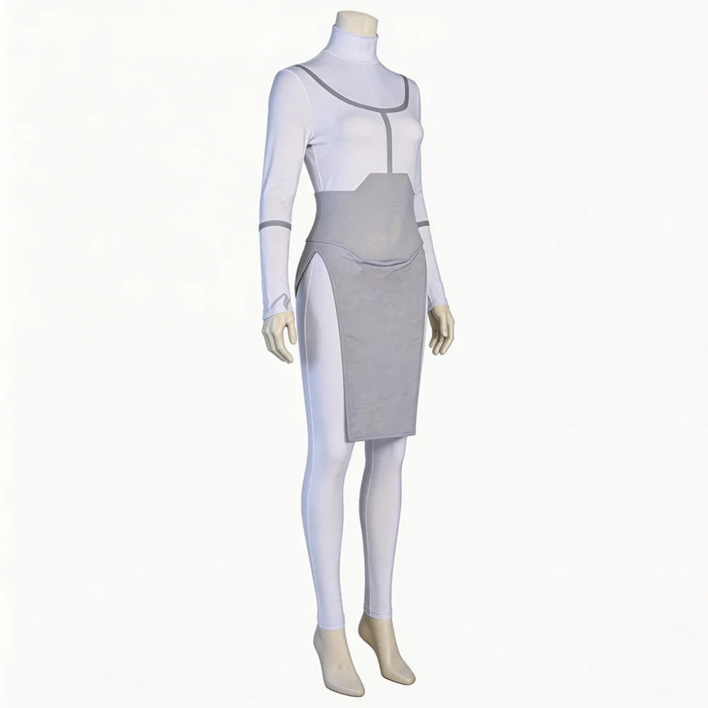 Halloween Cosplay Bodysuit with Mock Turtleneck Tabard and Utility Belt - Image 3