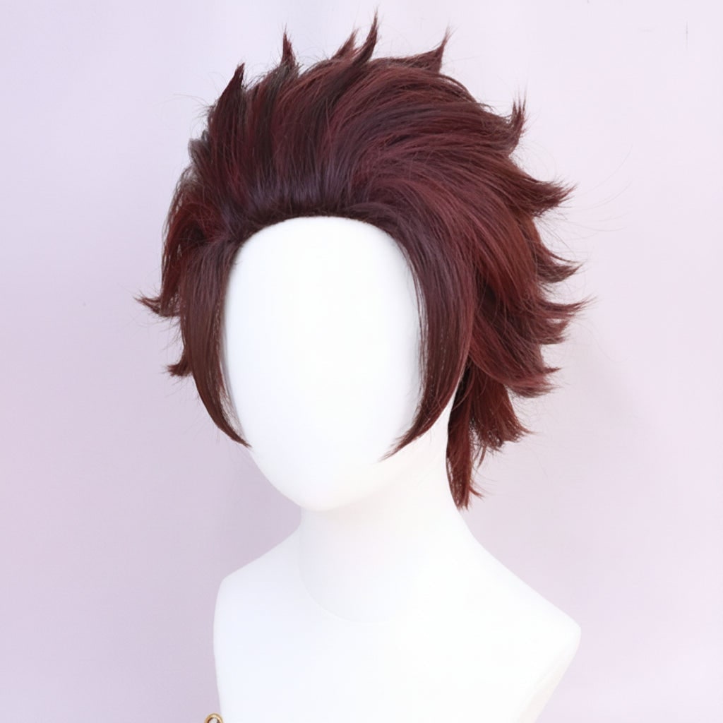 Halloween Cosplay Wig with Layered Synthetic Hair and Anime-Inspired Styling for Costume Party - Image 1