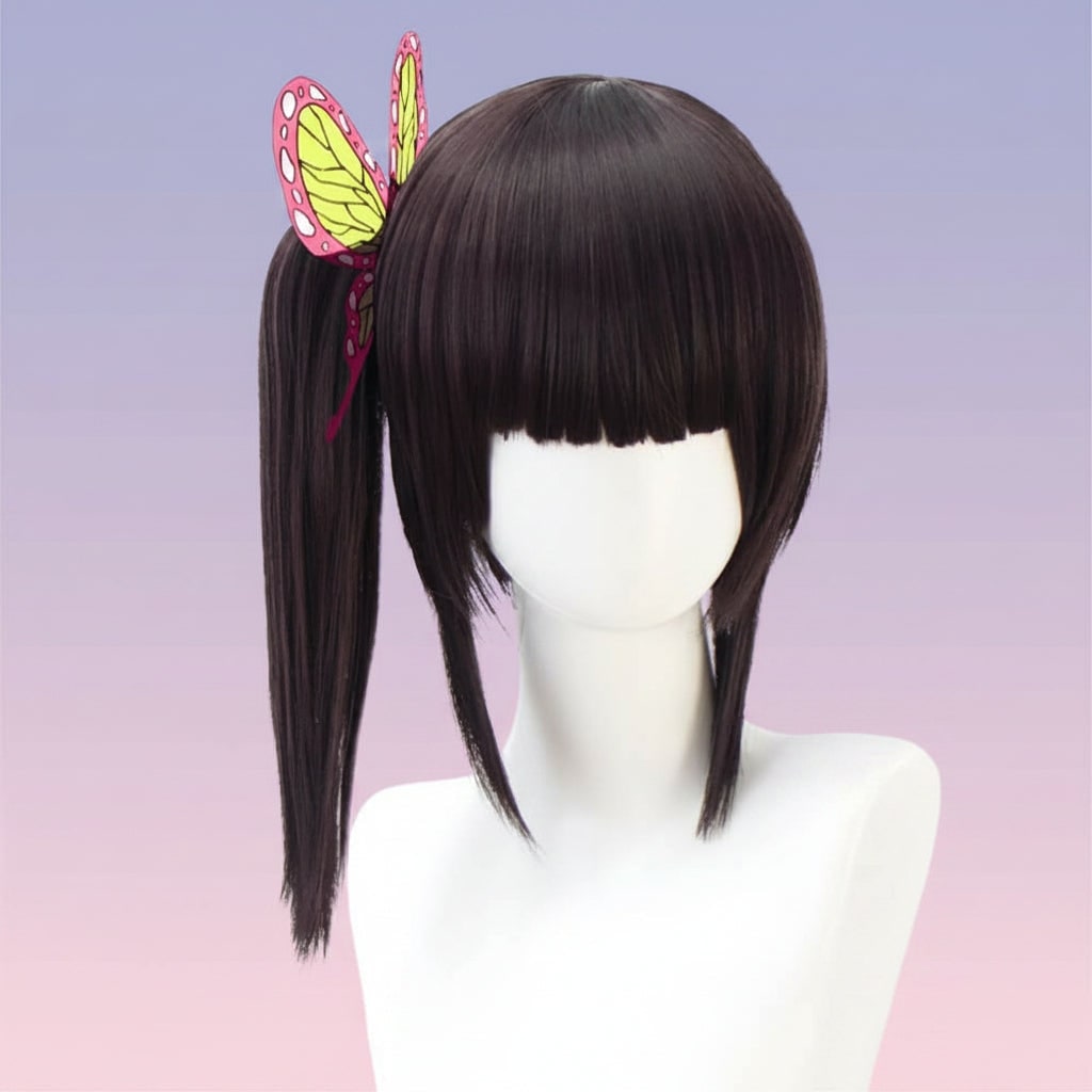 Halloween Cosplay Wig with Layered Synthetic Hair and Anime-Inspired Styling for Costume Party - Image 8