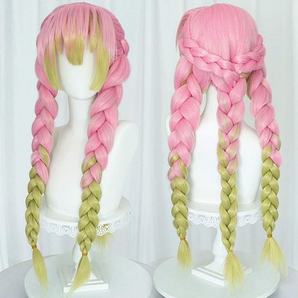Halloween Cosplay Wig with Layered Synthetic Hair and Anime-Inspired Styling for Costume Party - Image 9