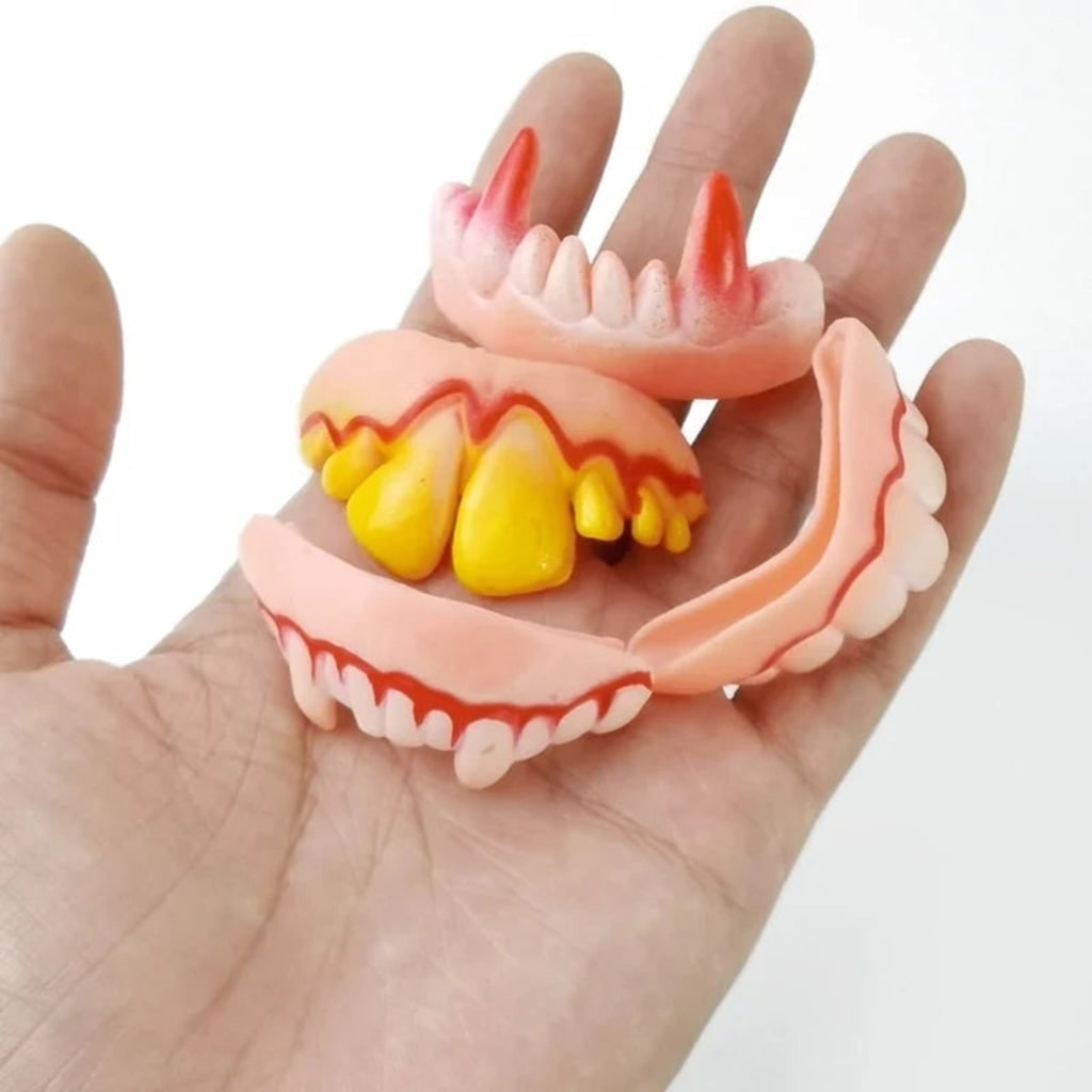 Halloween Fake Teeth Partials with Vampire Fangs and Multiple Style Options for Costume Party - Image 2
