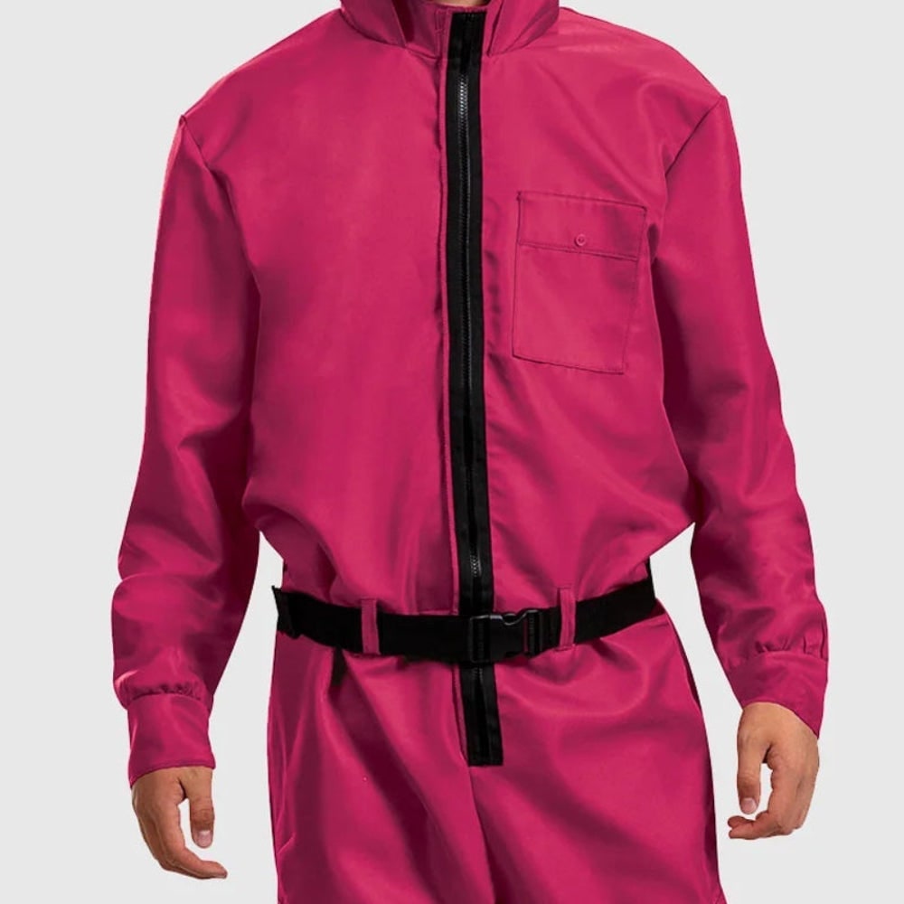 Halloween Game Costume Jumpsuit with Geometric and Belt for Party - Image 7