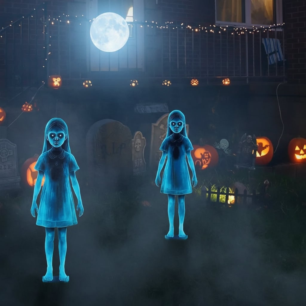 Halloween Ghost Decoration with LED Lights and Glowing Eyes for Outdoor Party - Image 4