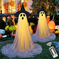 Halloween Ghost Decorations with LED Light Up Witch Hat for Indoor Outdoor Yard Party - Image 1