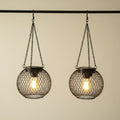 Halloween Hanging Solar Lights Outdoor with Wire Mesh Globe and Edison LED Bulb for Yard Decoration - Image 2
