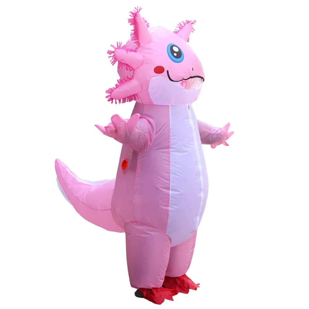 Halloween Inflatable Axolotl Costume with Battery-Operated Fan - Image 5