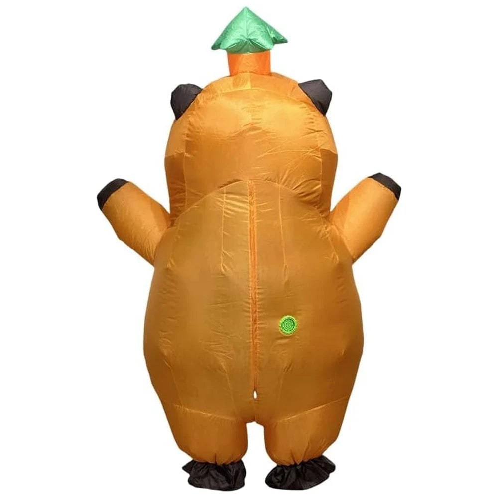 Halloween Inflatable Capybara Costume with Built-In Blower Fan and Leaf Hat - Image 5