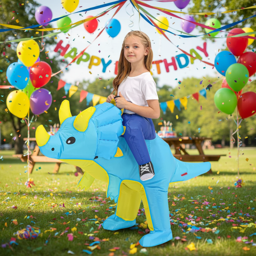 Halloween Inflatable Dinosaur Costume for Kids' with Fan and Riding Effect - Image 7