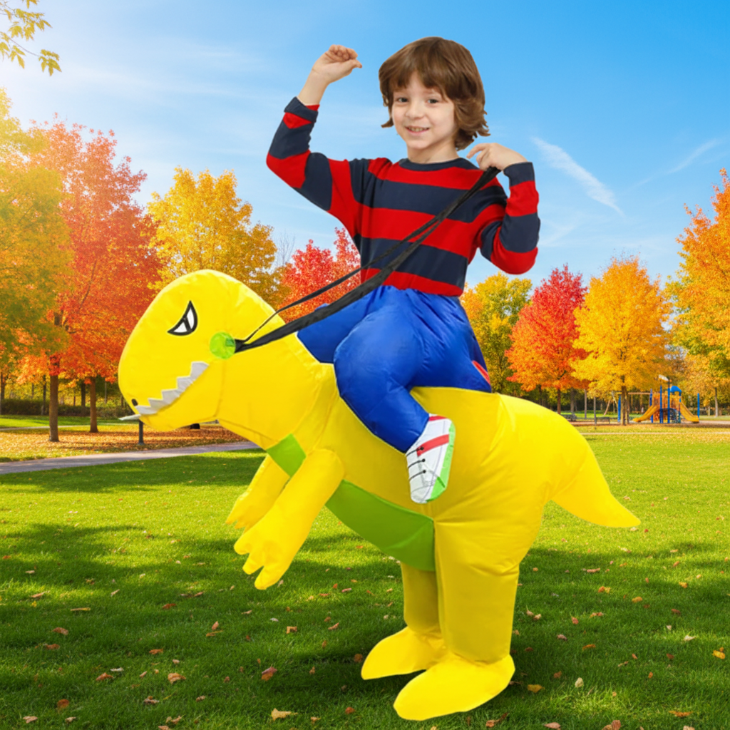 Halloween Inflatable Dinosaur Costume for Kids' with Fan and Riding Effect - Image 8
