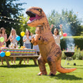 Halloween Inflatable Dinosaur Costume T-Rex Blow Up Outfit with Built-In Fan and Battery Pack - Image 1