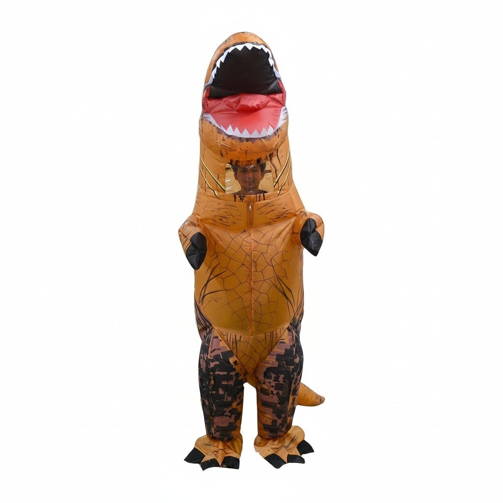 Halloween Inflatable Dinosaur Costume T-Rex with Built-In Fan for Kids' Party and Trick or Treat - Image 2