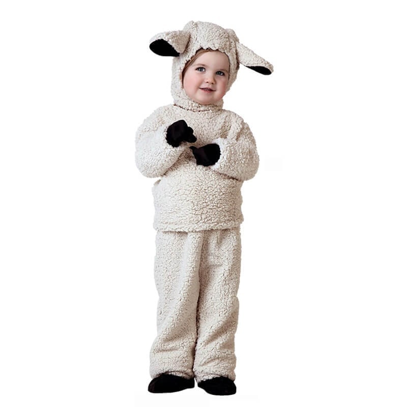 Halloween Kids' Animal Costume Plush Set with Hood Mittens and Tail for Dress Up Party - Image 3
