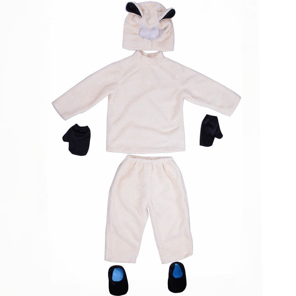 Halloween Kids' Animal Costume Plush Set with Hood Mittens and Tail for Dress Up Party - Image 4