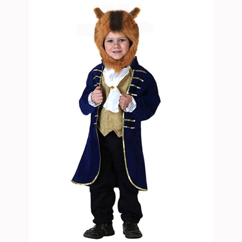 Halloween Kids' Animal Costume Plush Set with Hood Mittens and Tail for Dress Up Party - Image 6