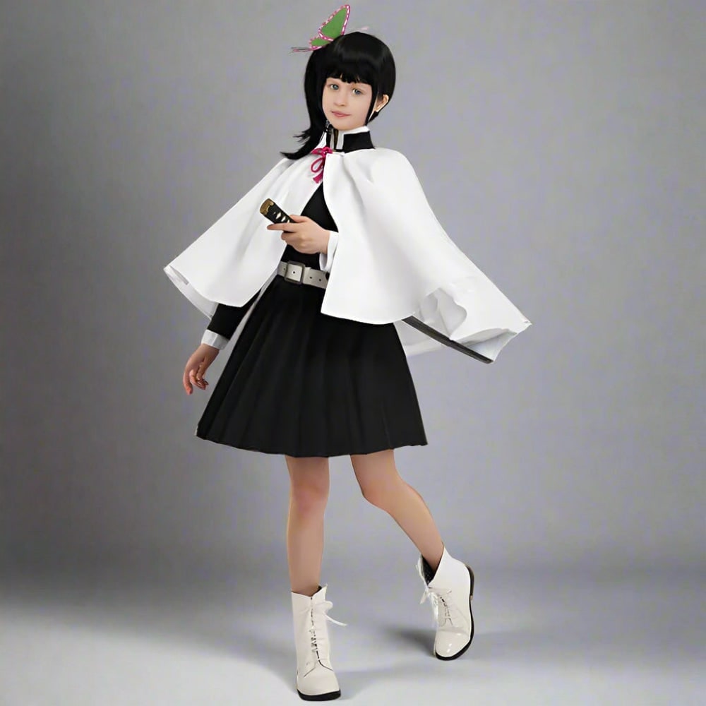 Halloween Kids' Anime Cosplay Costume with Kimono Haori Coat and Obi Belt Outfit - Image 15