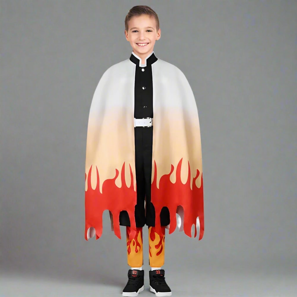 Halloween Kids' Anime Cosplay Costume with Kimono Haori Coat and Obi Belt Outfit - Image 17
