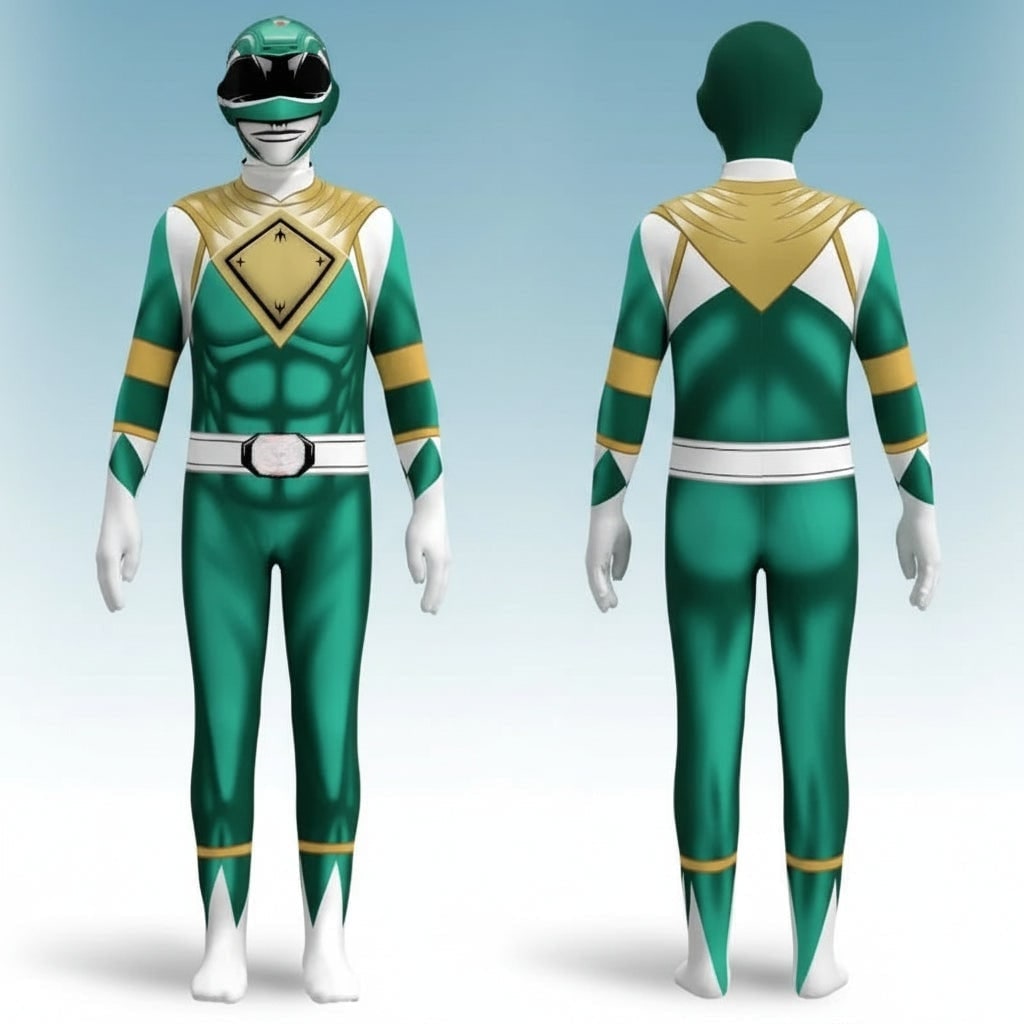 Halloween Kids' Superhero Bodysuit Costume with Muscle Print and Full Hood - Image 1