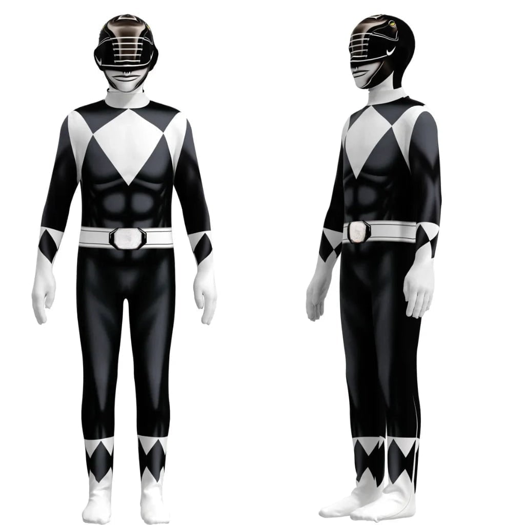 Halloween Kids' Superhero Bodysuit Costume with Muscle Print and Full Hood - Image 2