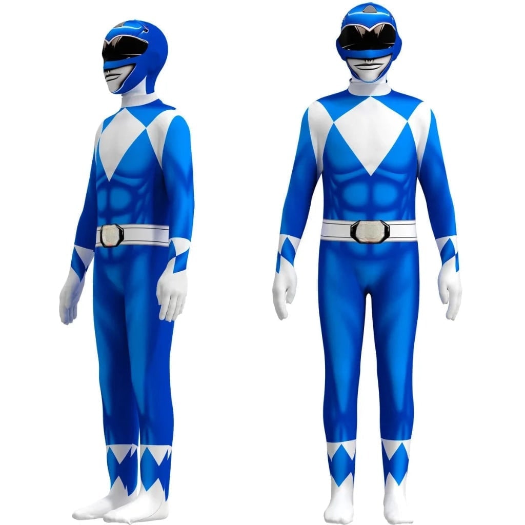 Halloween Kids' Superhero Bodysuit Costume with Muscle Print and Full Hood - Image 5