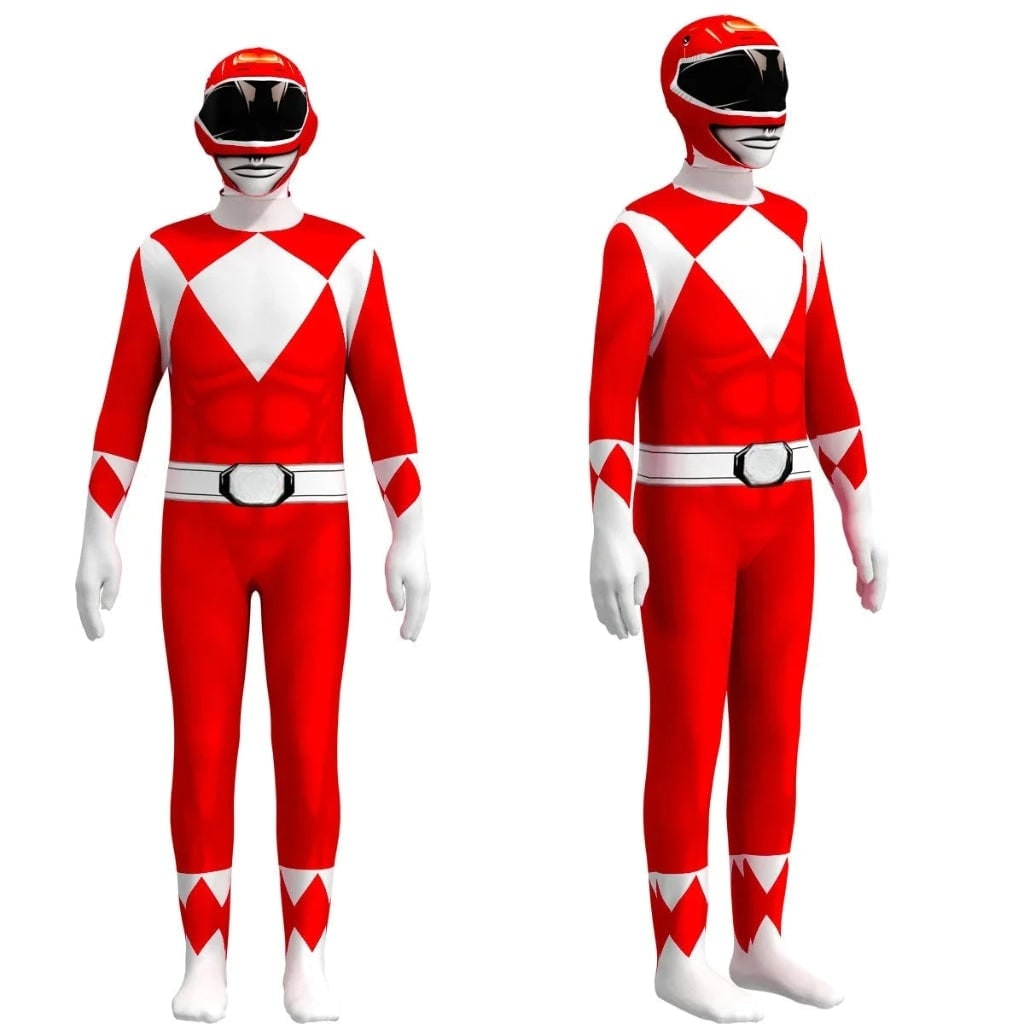 Halloween Kids' Superhero Bodysuit Costume with Muscle Print and Full Hood - Image 6