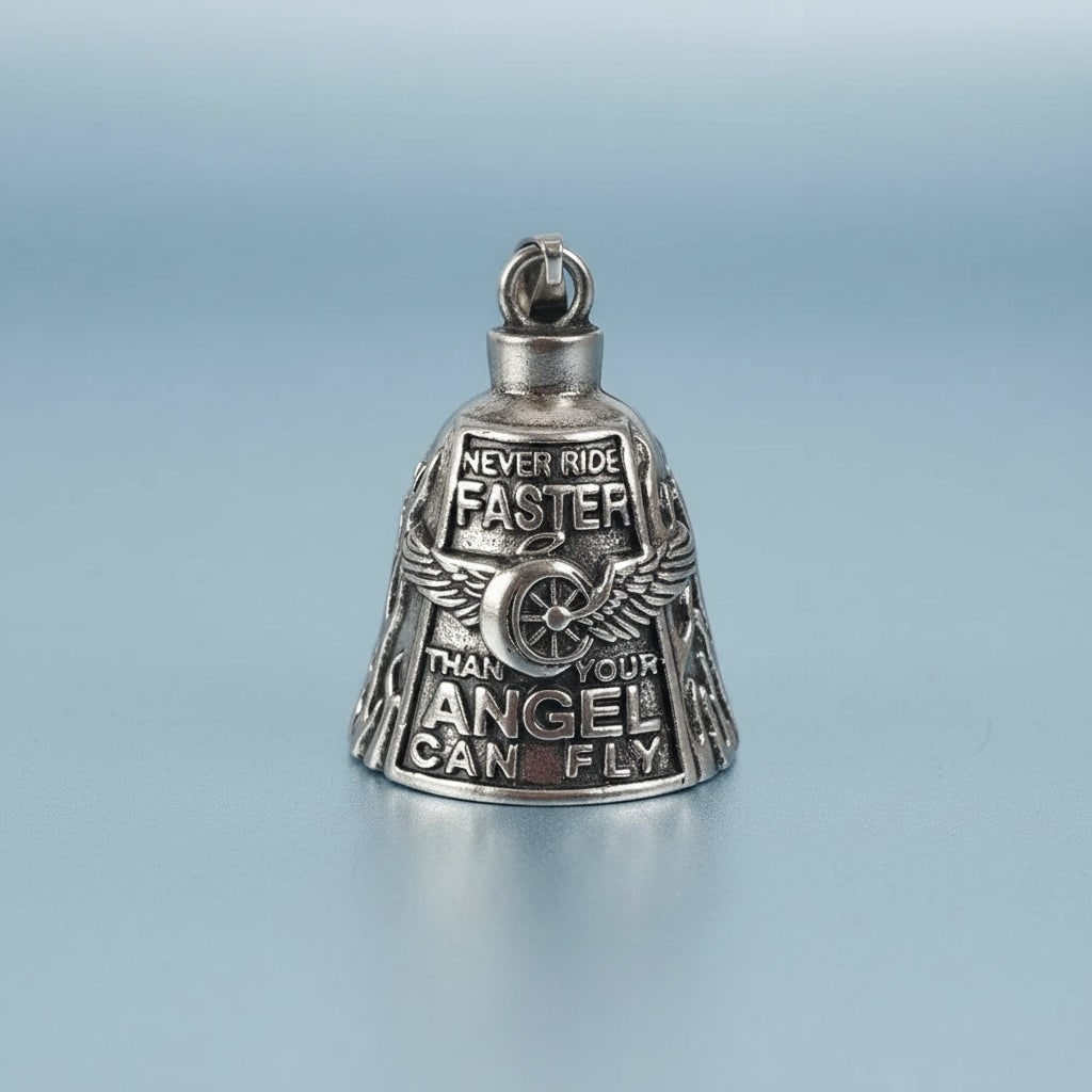 Halloween Motorcycle Guardian Bell with Scary Angel Engraving for Biker Party Decoration - Image 10