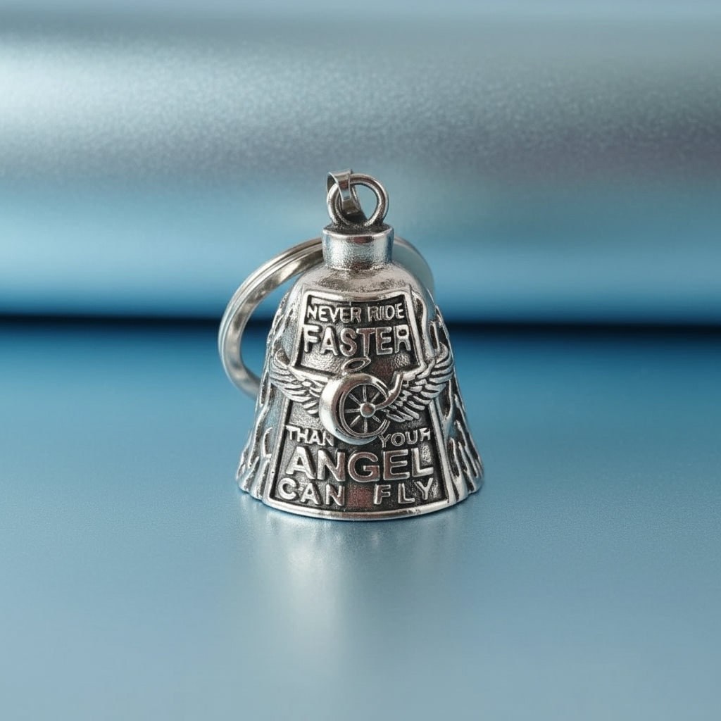 Halloween Motorcycle Guardian Bell with Scary Angel Engraving for Biker Party Decoration - Image 8