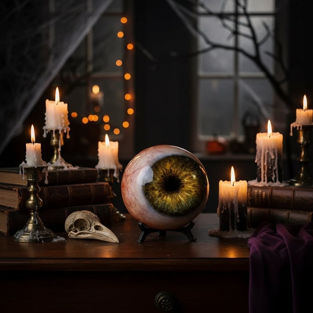 Halloween Porch Decorations Eyeball Decor with Stand - Image 1