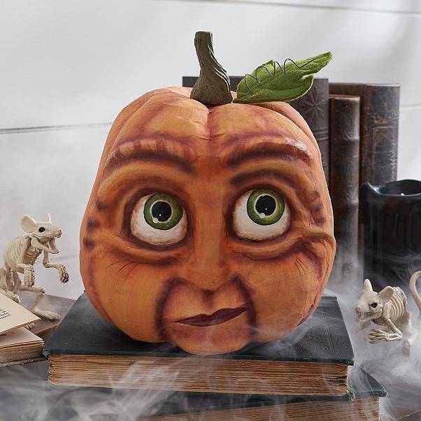 Halloween Pumpkin Decorations Resin Figurine with Expressive Faces for Party and Haunted House Décor - Image 11