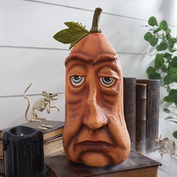Halloween Pumpkin Decorations Resin Figurine with Expressive Faces for Party and Haunted House Décor - Image 2