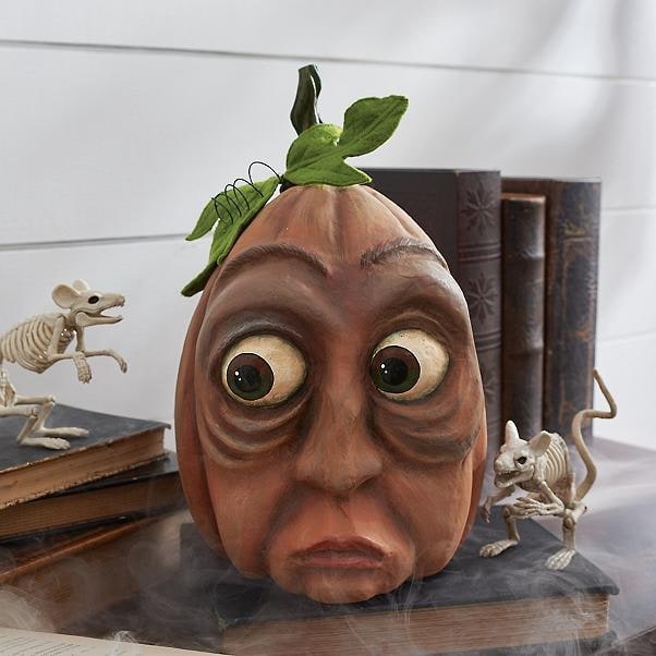 Halloween Pumpkin Decorations Resin Figurine with Expressive Faces for Party and Haunted House Décor - Image 4