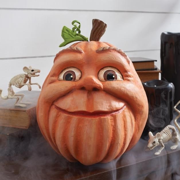 Halloween Pumpkin Decorations Resin Figurine with Expressive Faces for Party and Haunted House Décor - Image 5