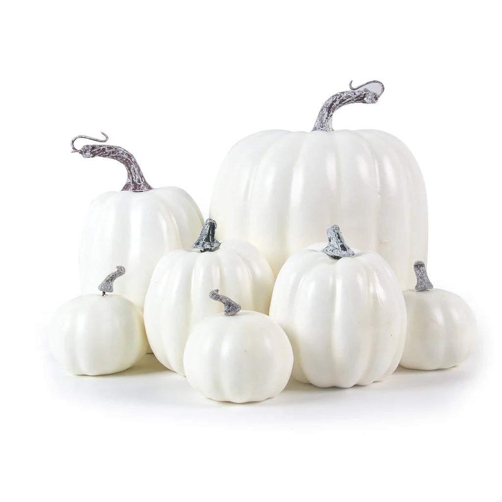 Halloween Pumpkins Artificial Decorative Set of 7 in Various Sizes for Indoor Outdoor Autumn - Image 3