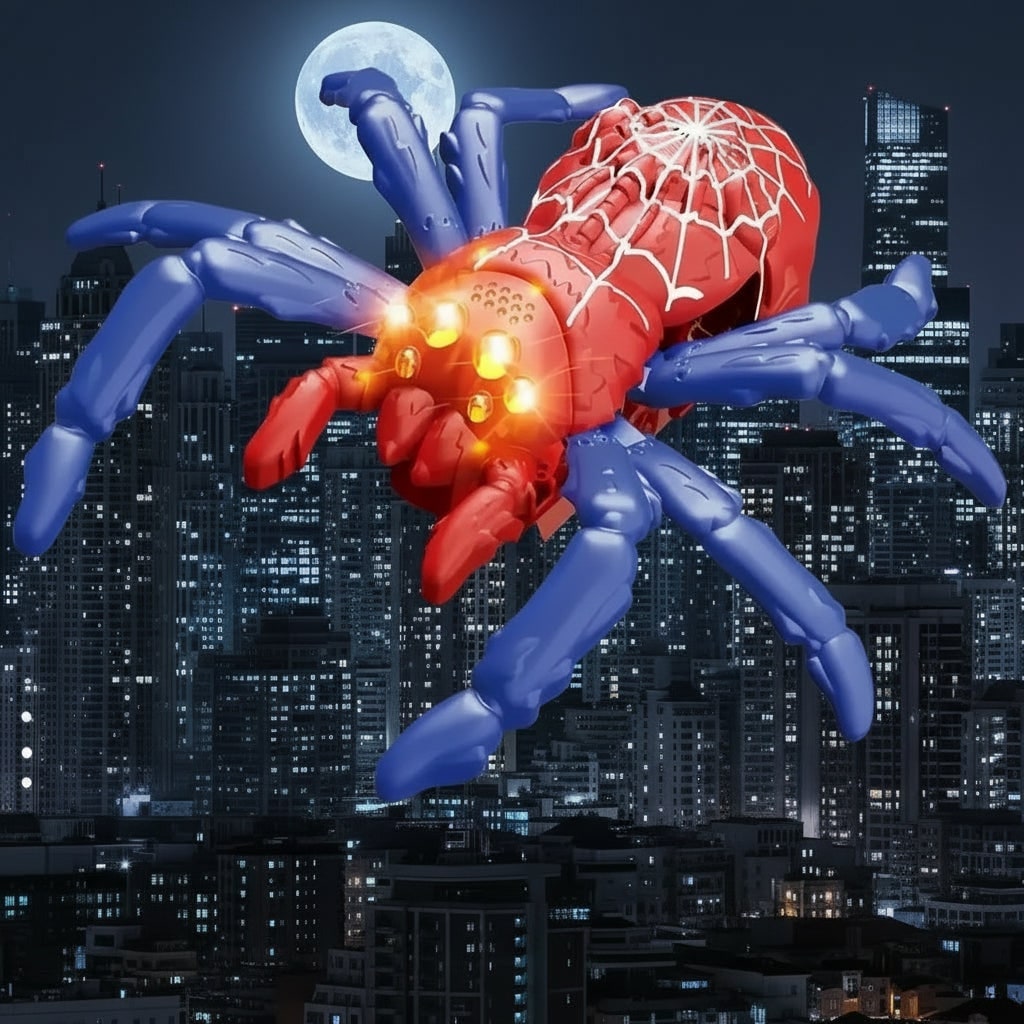 Halloween Remote Control Spider Toy with LED Eyes Wall Climbing Function and Segmented Legs - Image 8