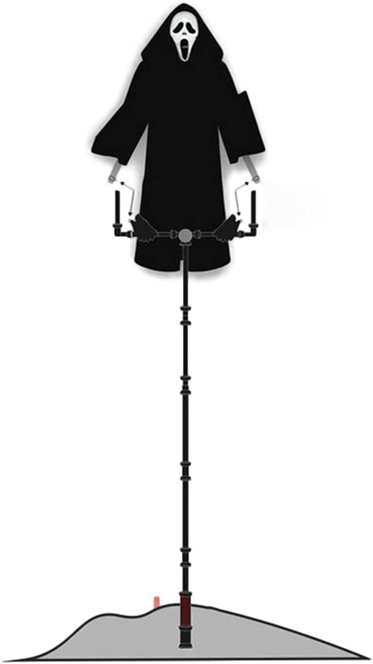 Halloween Scarecrow Decoration Scary Outdoor Ghost Prop with Flexible Pole for Yard - Image 4