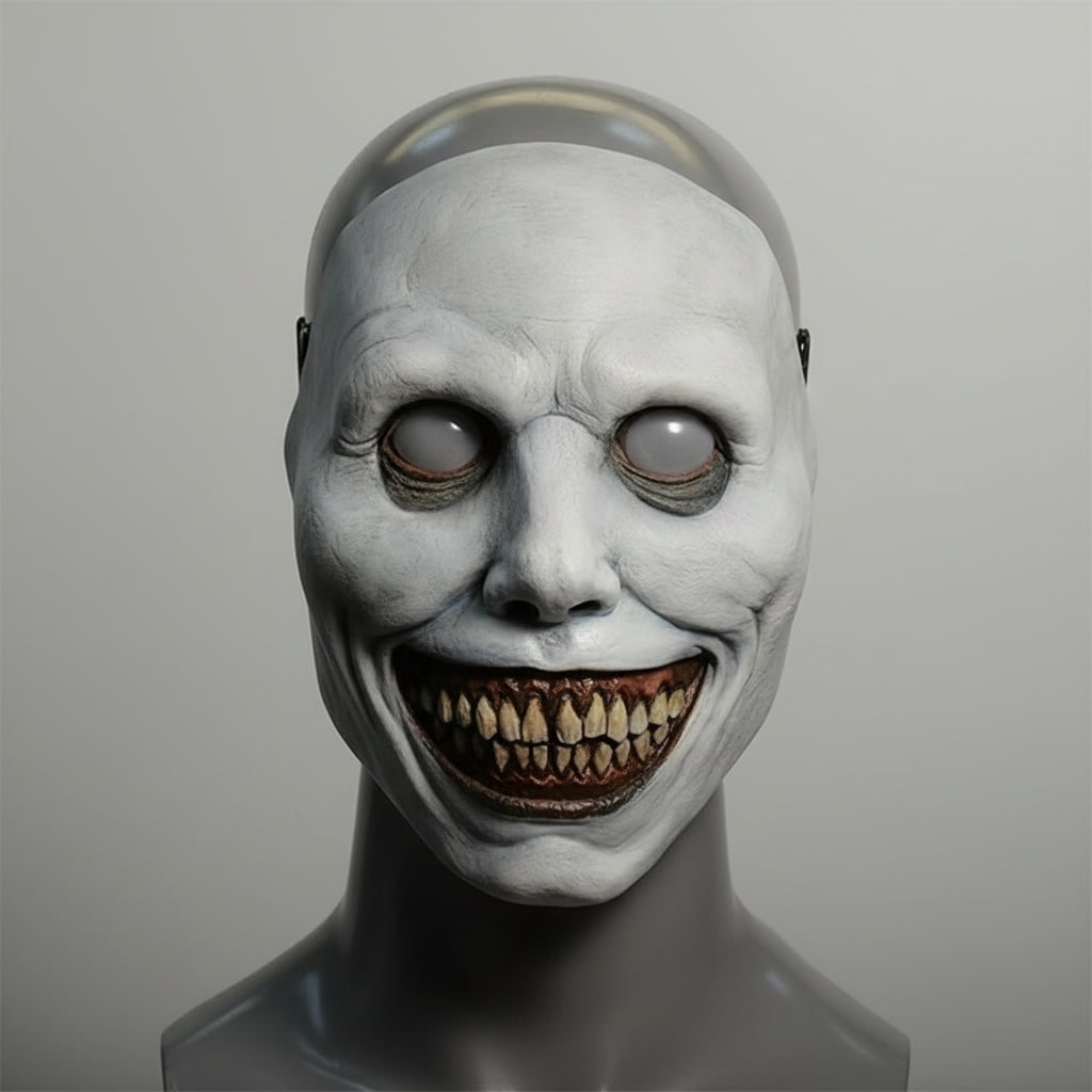 Halloween Scary Creepy Latex Face Mask with LED Light Up and Adjustable Strap for Costume Party - Image 1