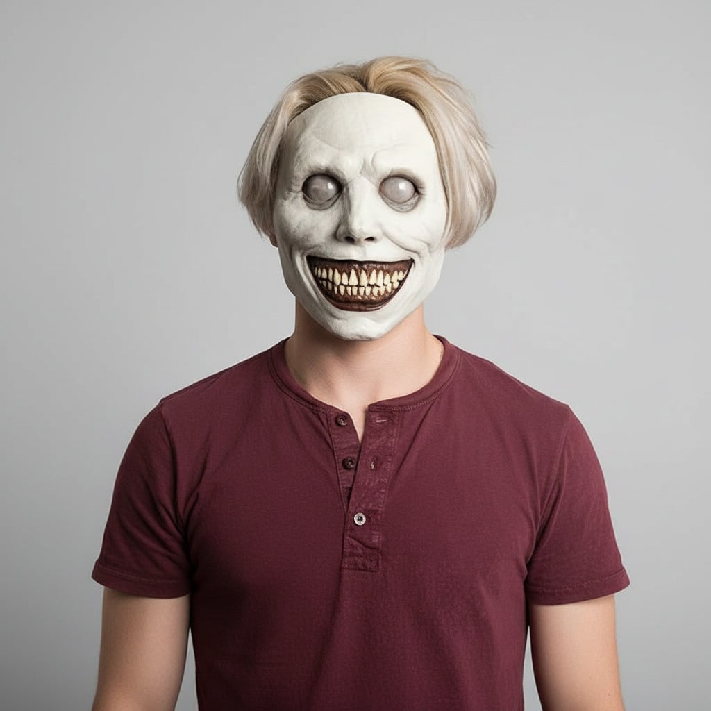 Halloween Scary Creepy Latex Face Mask with LED Light Up and Adjustable Strap for Costume Party - Image 5
