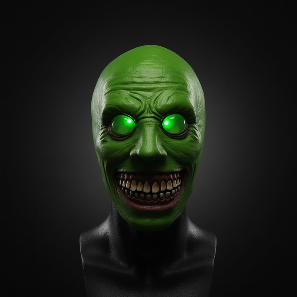 Halloween Scary Creepy Latex Face Mask with LED Light Up and Adjustable Strap for Costume Party - Image 8