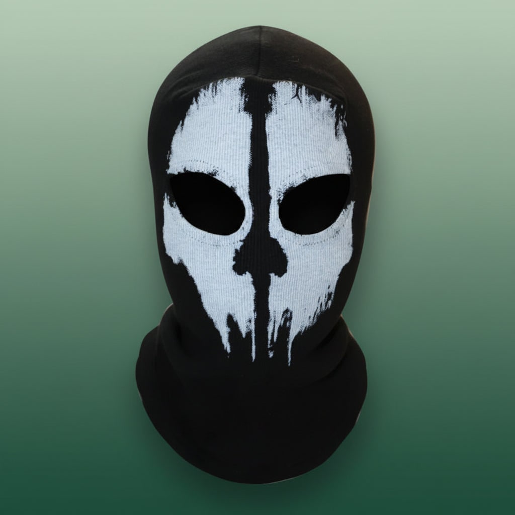 Halloween Skull Face Mask Knit Balaclava with Full Coverage and Single Eye Opening - Image 2