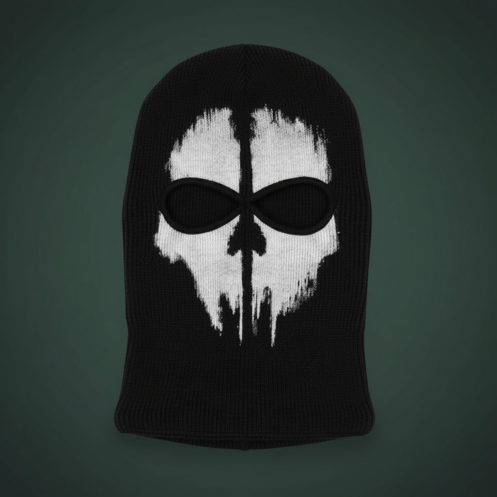 Halloween Skull Face Mask Knit Balaclava with Full Coverage and Single Eye Opening - Image 3