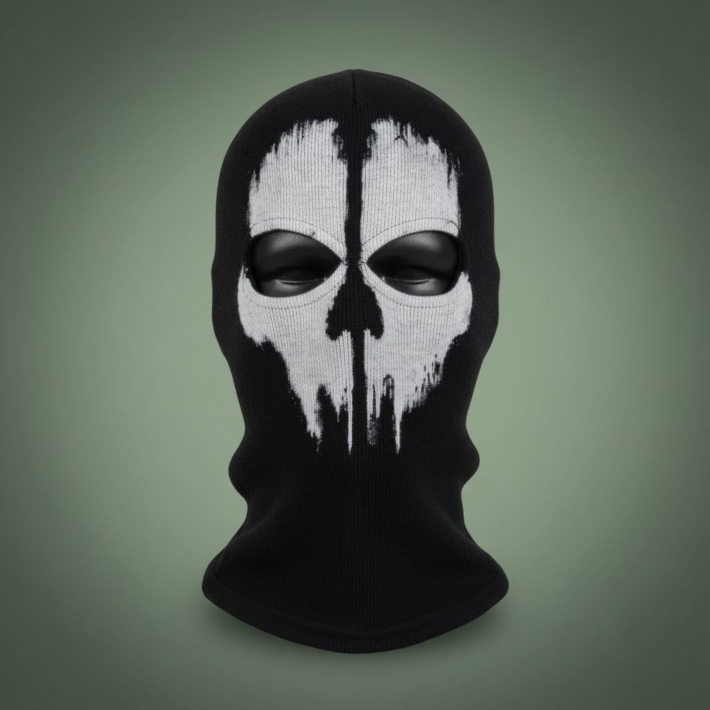 Halloween Skull Face Mask Knit Balaclava with Full Coverage and Single Eye Opening - Image 4