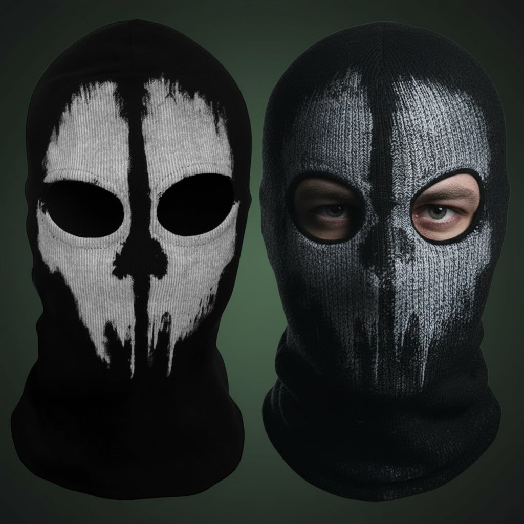 Halloween Skull Face Mask Knit Balaclava with Full Coverage and Single Eye Opening - Image 6