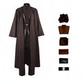 Halloween Space Warrior Costume with Hooded Robe, Tunic, Sash and Belt - Image 5