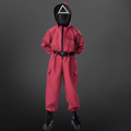 Halloween Survival Game Costume Suit with Mesh Mask and Toy Gun - Image 1