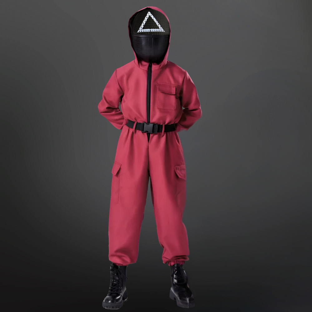 Halloween Survival Game Costume Suit with Mesh Mask and Toy Gun - Image 1