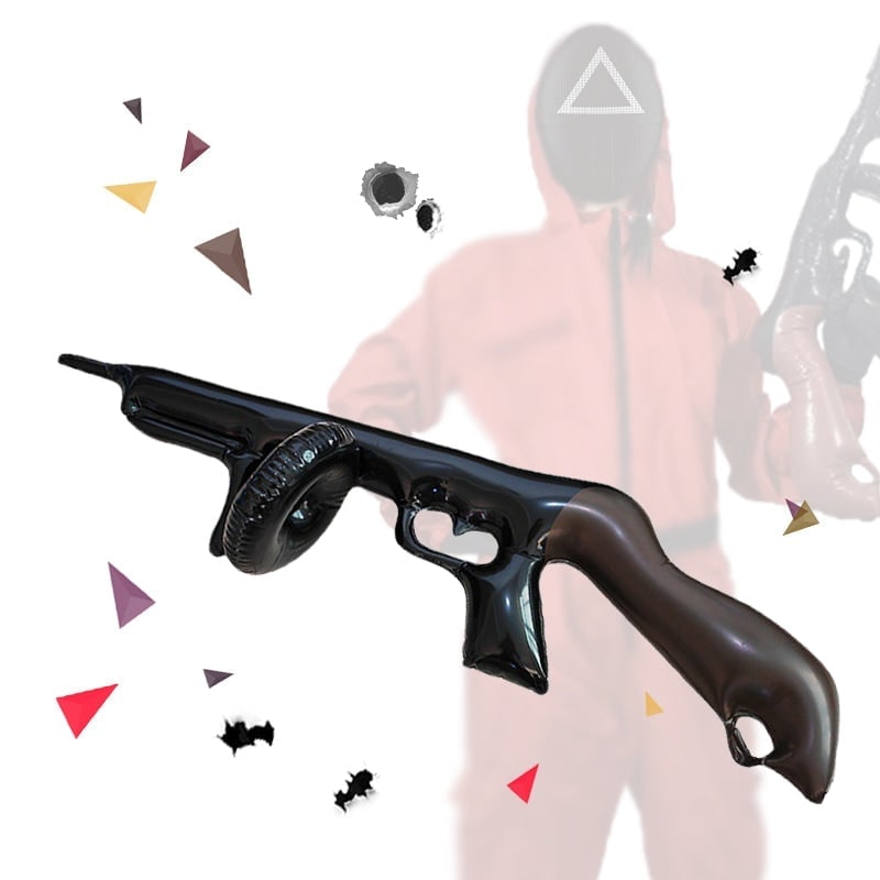 Halloween Survival Game Costume Suit with Mesh Mask and Toy Gun - Image 4
