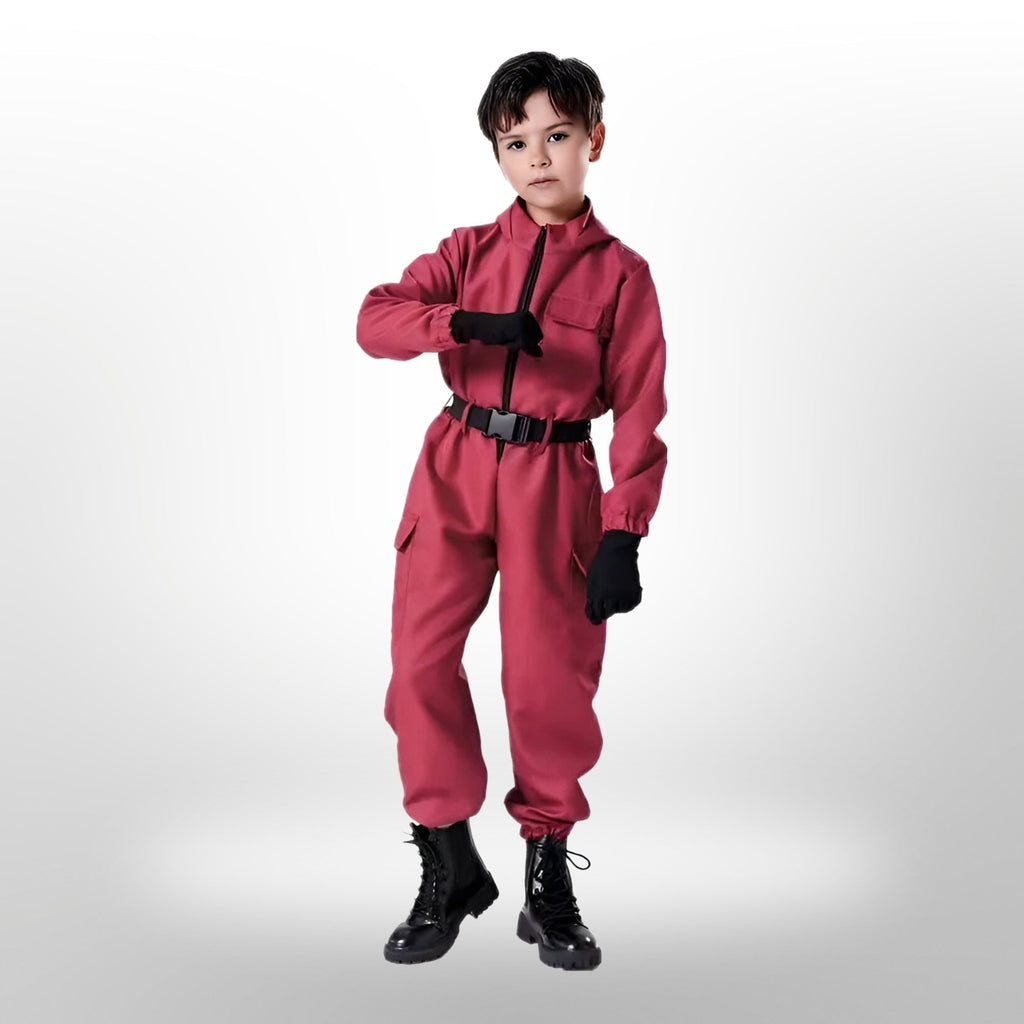Halloween Survival Game Costume Suit with Mesh Mask and Toy Gun - Image 7