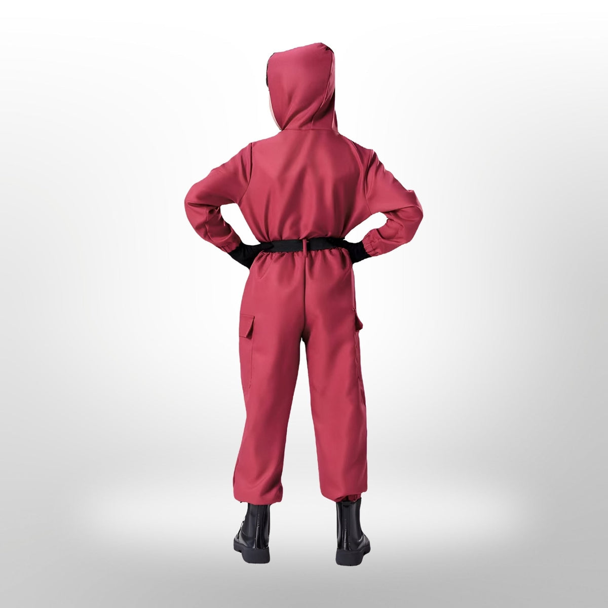 Halloween Survival Game Costume Suit with Mesh Mask and Toy Gun - Image 8